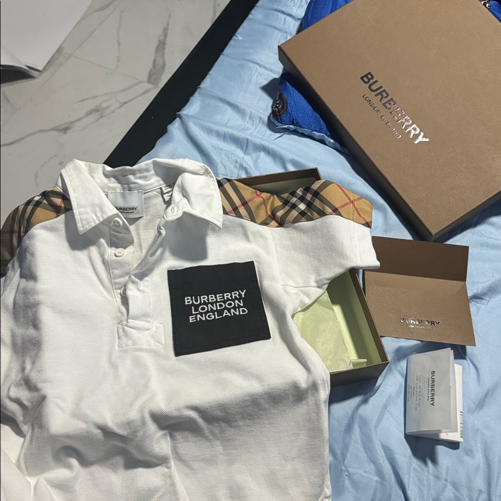 Burberry shirt. Still have box.